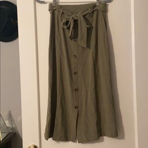 Green Button Down Skirt